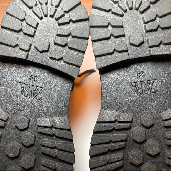 Black Combat Boots with Zipper by ZARA size 29 - Picture 10 of 11